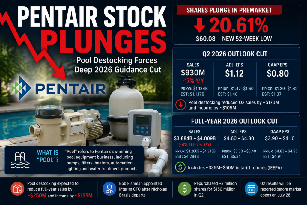 Pentair stock plunges