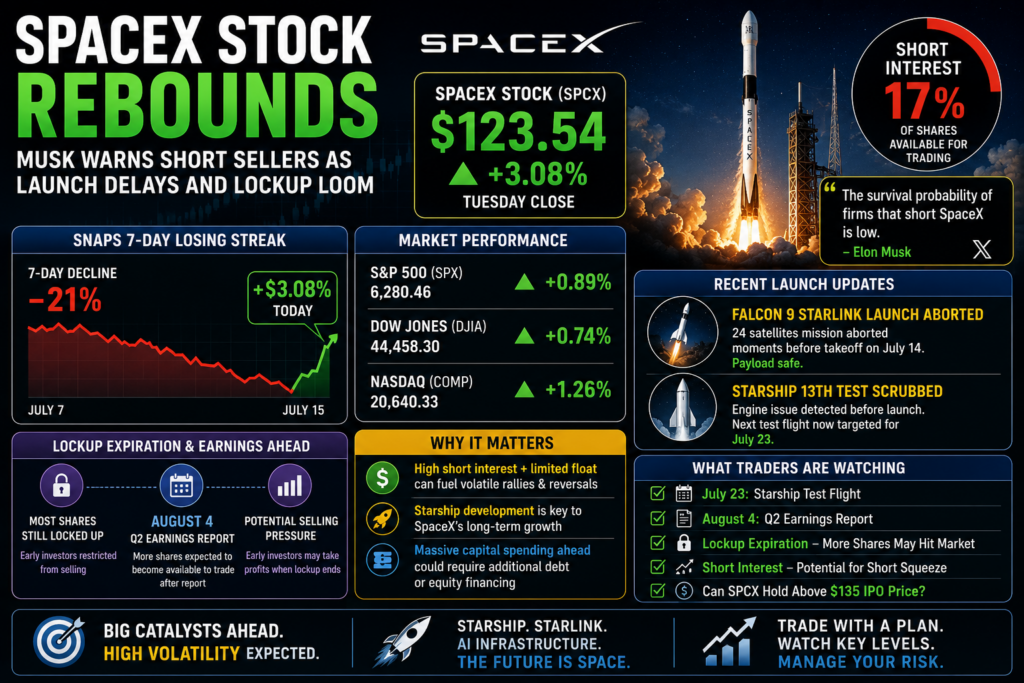 SpaceX stock rebound